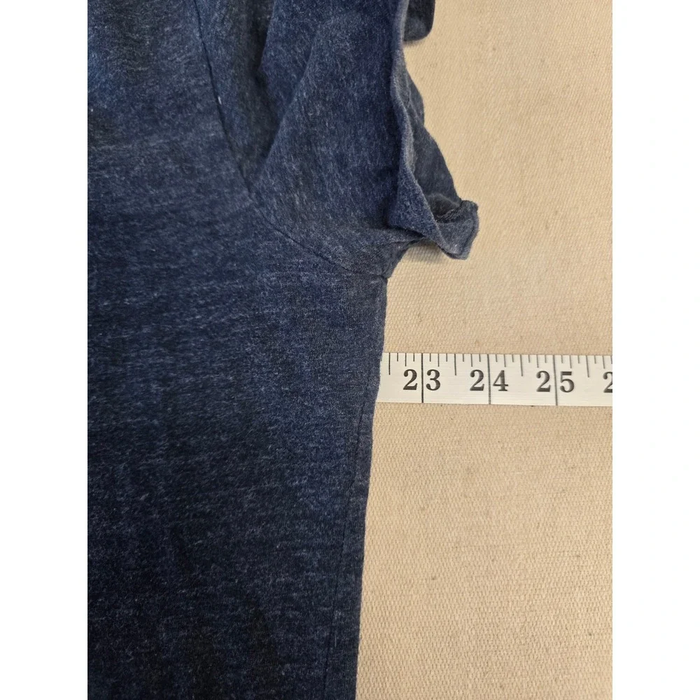 Polo Ralph Lauren Mens V-Neck T-Shirt Navy‎ Blue Heather Pony Logo Large